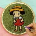 Cartoon Character Embroidery Punch Needle DIY Kit