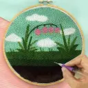 Lily of The Valley Embroidery Punch Needle DIY Kit
