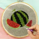 Watermelon Design Embroidery Punch Needle DIY Kit  