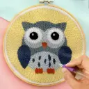 Owl Design Embroidery Punch Needle DIY Kit