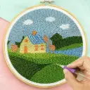 Countryside Theme Embroidery Punch Needle DIY Kit