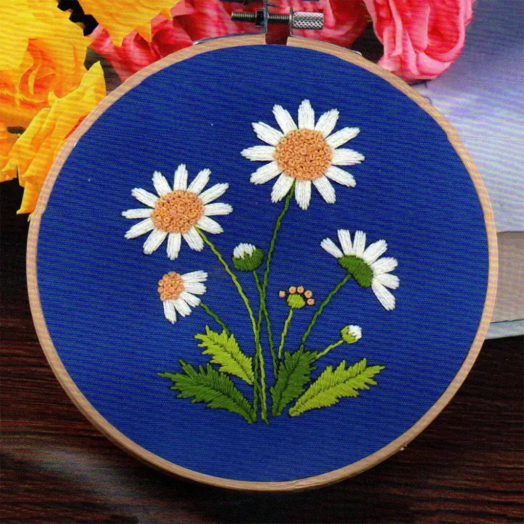 Daisy Floral Hand Embroidery Kit