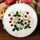 Strawberry Plant & Blossom Embroidery Kit