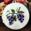 Grapes Bunch Hand Embroidery Kit