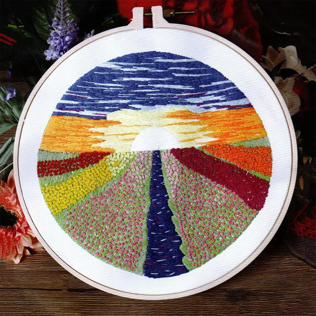 Sky & Setting Sun Hand Embroidery Kit