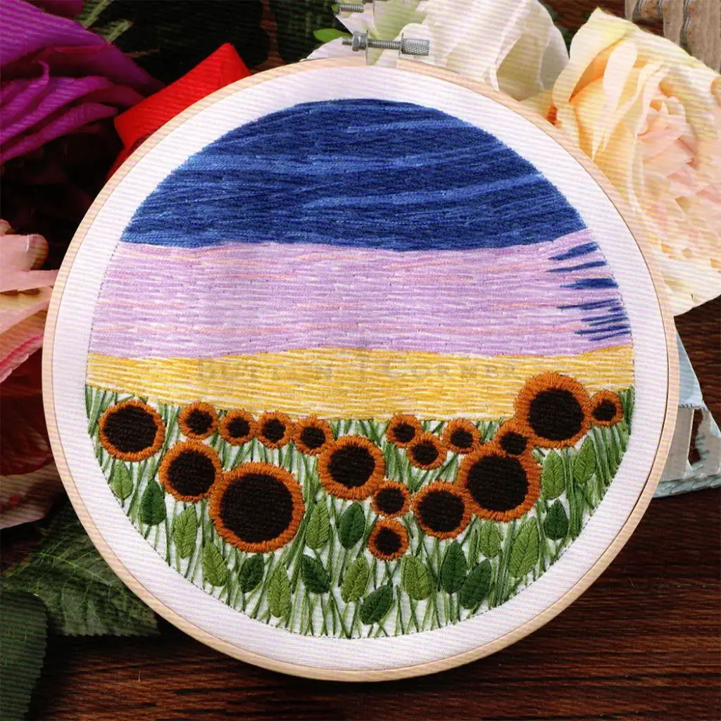 Sunflower Field Hand Embroidery Kit