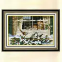 Winter Cats & Birds Cross Stitch Kit