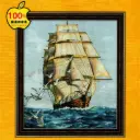 Sailor Ship & Birds Cross Stitch Kit