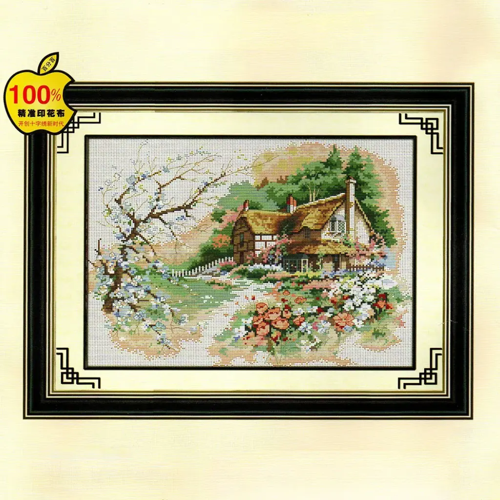 Autumn Season Colours & Cottage Cross Stitch Kit