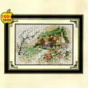Autumn Season Colours & Cottage Cross Stitch Kit