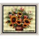 Potted Sunflower Cross Stitch Kit