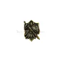 Gladiator with Armed Knight Shield & Sword Lapel Pin