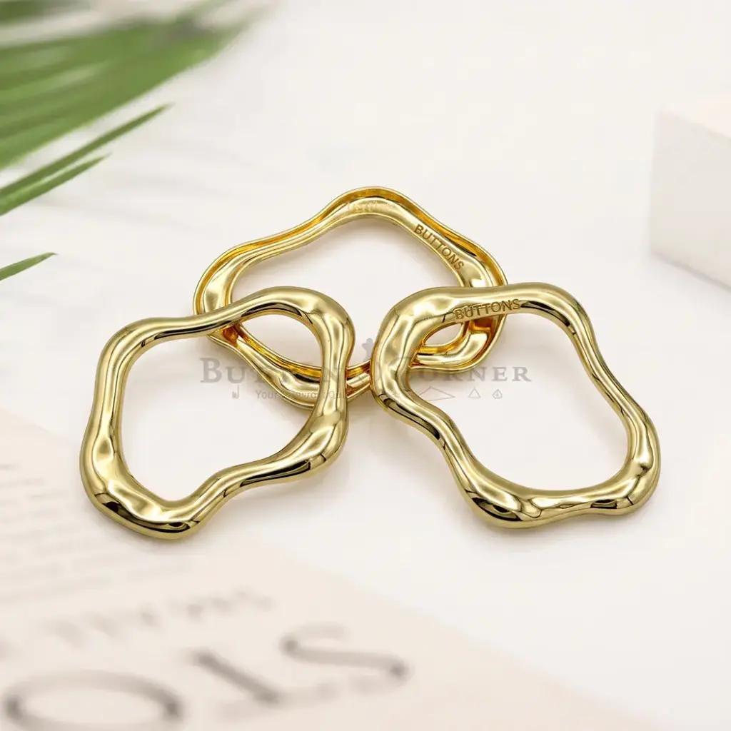 Asymmetric exquisite Organic Irregular Wavy Buckle For Fashion