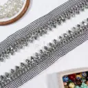 Decorative Edge with Rhinestones Fancy Lace