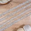 Pearl And Rhinstone Fancy Stick-on Lace