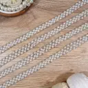 Pearl And Rhinstone Fancy Stick-on Lace