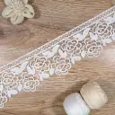 Geometric Flower & Leaf Pattern Shuttle Lace