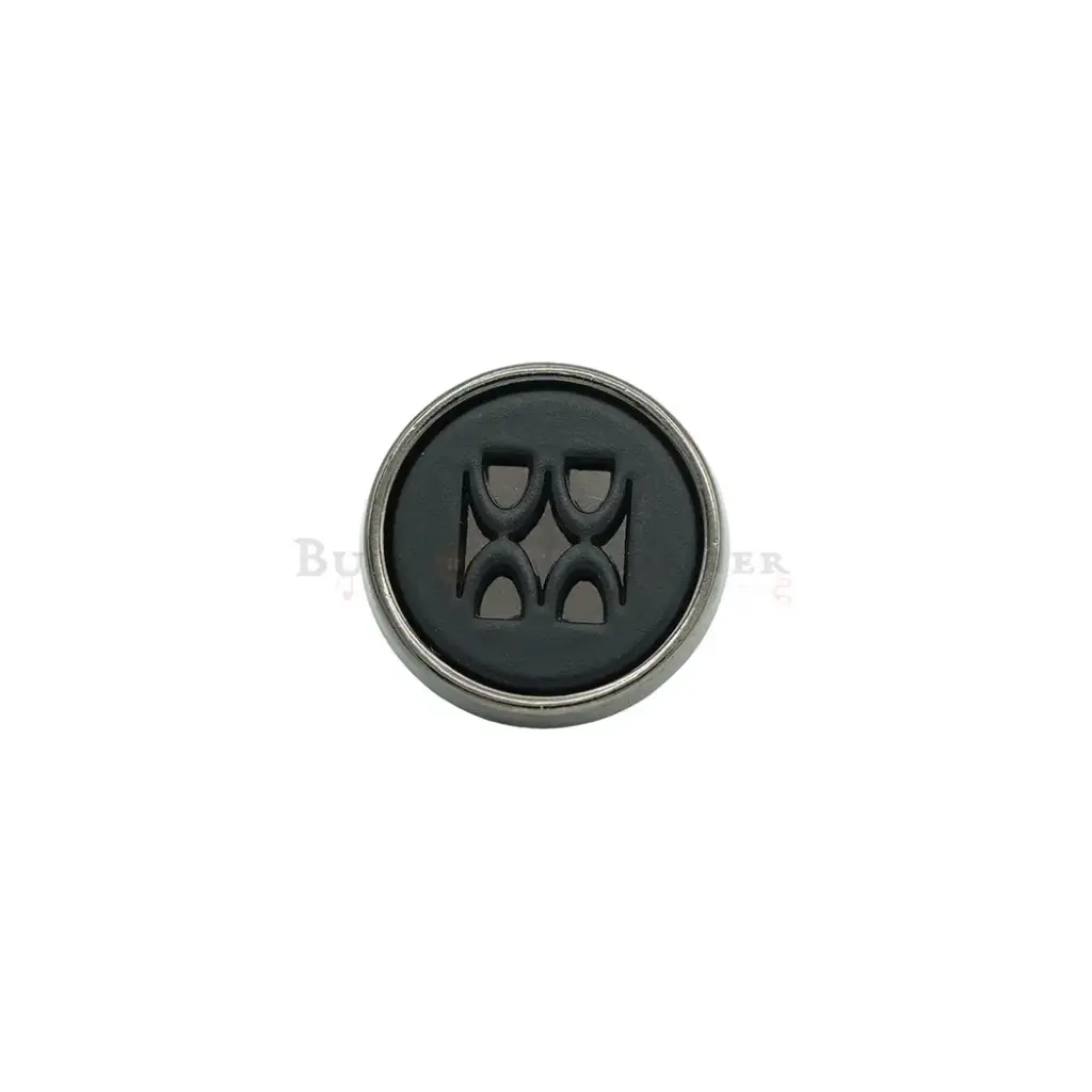 Nontoxic Gun Black Plated Debossed Centre Emblem with Outer Ring Shirt Button