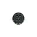 Nontoxic Gun Black Plated Debossed Centre Emblem with Outer Ring Shirt Button