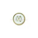 Light Gold Plated Debossed Centre Emblem with Outer Ring Shirt Button