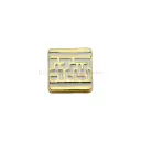 Light Gold Plated Labyrinth Maze Pattern Inlay Square-Shaped Shirt Button