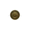 Vintage Heraldic Crest Shank Button with Rope Textured Rim