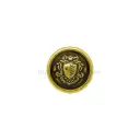 Royal Coat-of-Arms Crest with Crowned Shield Suiting Button 