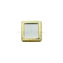 Light Gold Plated Classic Square Frame Design Shirt Button