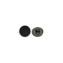 Nontoxic Gun Black Plated Risen Strip Design with Straight Grid Pattern Shirt Button