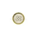 Luxury Gold Frame Crystal Rhinestone Button with Velvet Inlay