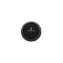 Nontoxic Gun Black Plated Geometric Cross Stitch Emblem Accent Shirt Button