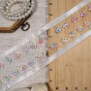Fancy Glass Beads & Multi Pearl Accents Hanging Lace