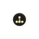 Inverted T-Pattern Functional Base & Centre Accent Shirt Button