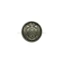 Embossed Shield & Crest Round Accent Shirt Button