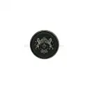 Gun Black Plated Heraldic Crest Coat of Arms Shield, Suiting Button