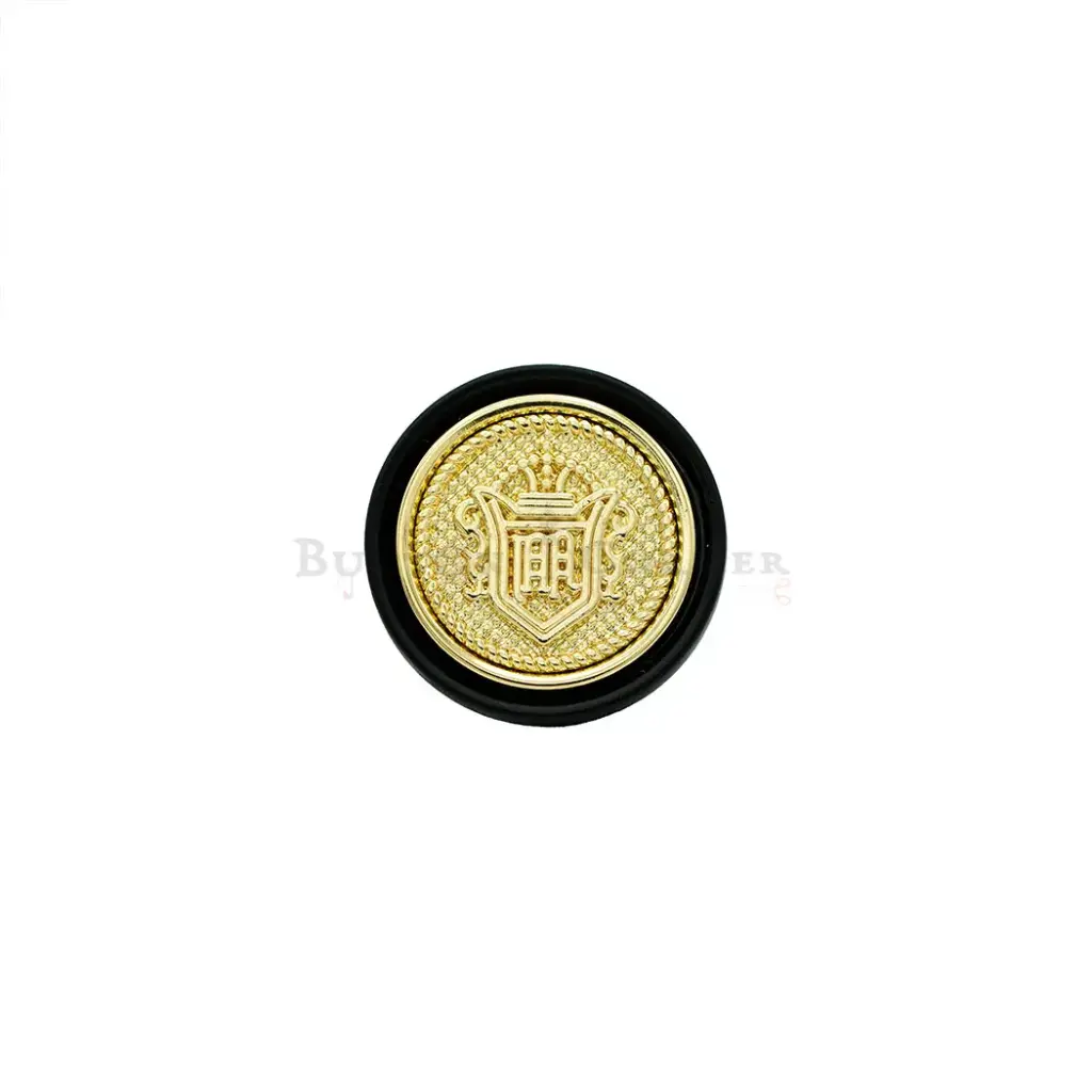 Orante Heraldic Insignia Round Accent Suiting Button