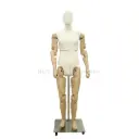 Realistic Posable Male Display Mannequin with Half-Body Fabric Covering