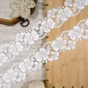 Blooming Flower Design with Decorative Accent Shuttle Lace