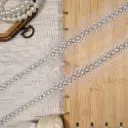 Decorative Glass Beads & Pearl Accent Fancy Lace