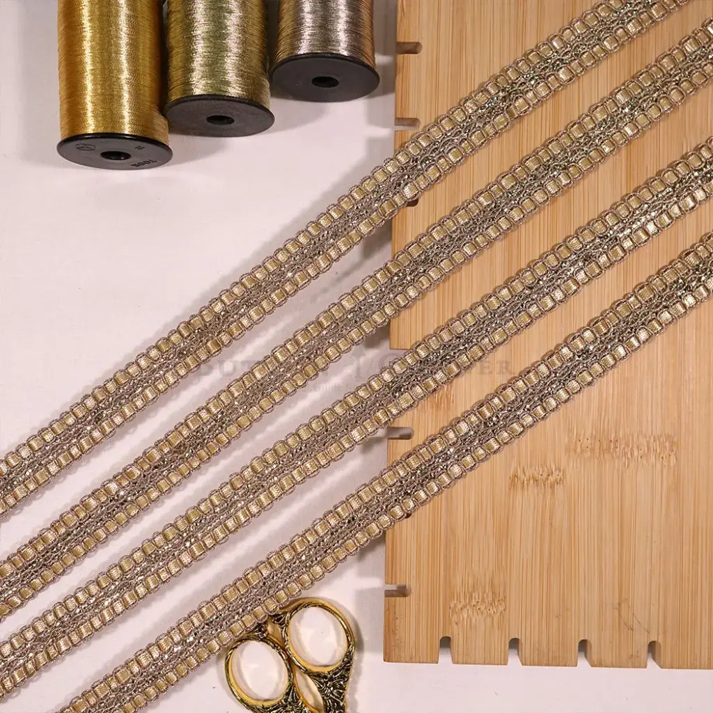 Fancy Gota Lace with Circular Pattern