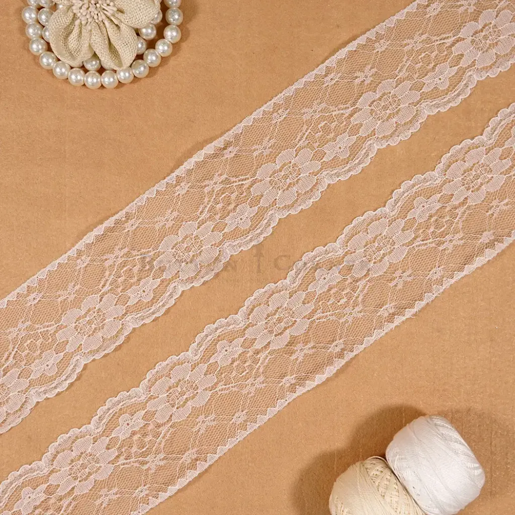 Scalloped Floral Mesh Edging Embroidery Net Lace
