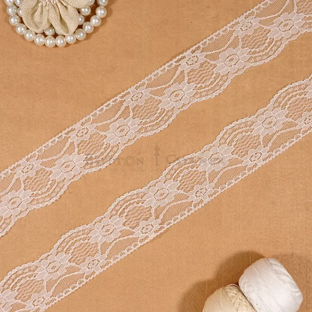Delicate Blooming Floral Net Mesh Embroidery Lace