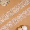 Geometric Floral Design Net Embroidery Lace