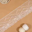 Floral & Leaf Pattern with Mesh Edging Embroidery Net Lace