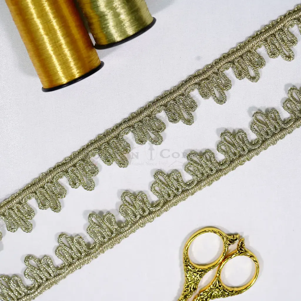 Rough Wave Pattern with Side Border Fancy Lace