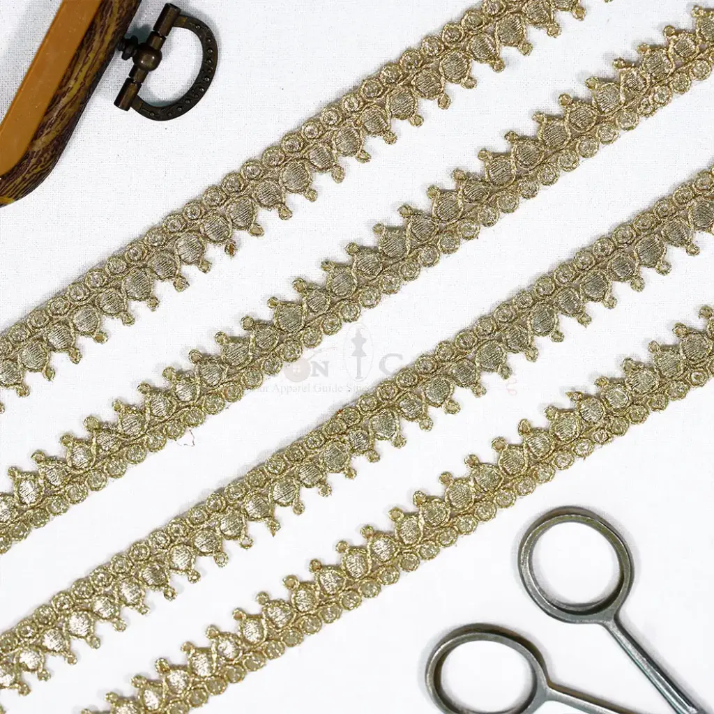 Sequence Embellishment Fancy Metallic Yarn Lace