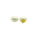 Minimalist Style Cultured Freshwater Pearl Oval Shank Button