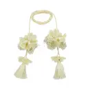 Blooming Blossom Cord Tassel with Sequence Embellishment & Pearl Accent