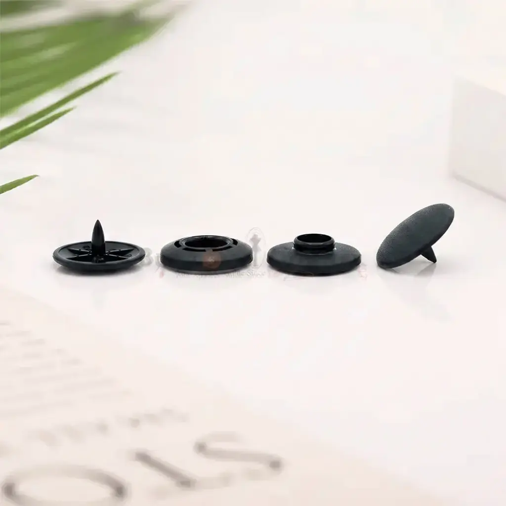 15mm Ultra Thin No-Sew 4-Part Plastic Snap Button