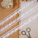 One Side Border Shuttle Net Embroidery Lace